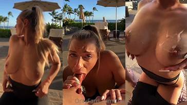 Therealbrittfit Public Blowjob Cum On Tits Video Leaked on dochick.com