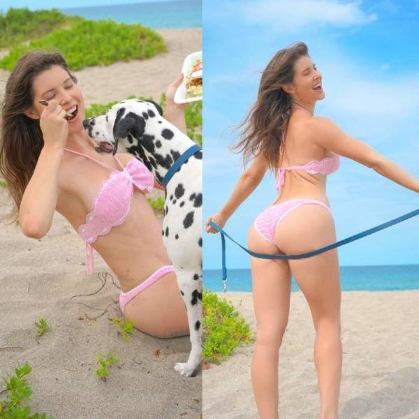 Amanda Cerny Candid Beach Bikini Set Leaked - Usa on dochick.com