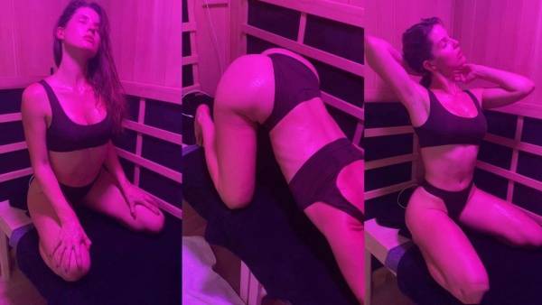 Amanda Cerny Bikini Sauna Stretching OnlyFans Video Leaked on dochick.com