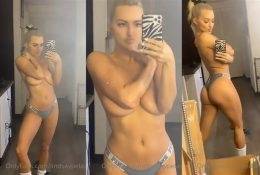 Lindsey Pelas Topless Mirror Selfie Video on dochick.com