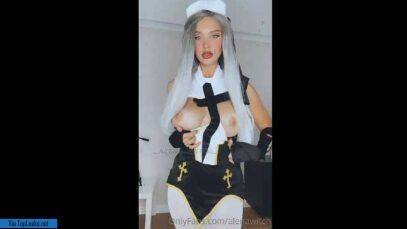Sexy alenawitch nude nun OnlyFans leaked video on dochick.com