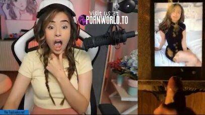 Pokimane nude – Pokimane reaction to her cumtribute leaked video on dochick.com