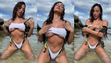 Ana Cheri Nude Teasing at Beach Video Leaked on dochick.com