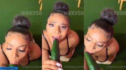 Sexy Kkvsh Learns To Blowjob On A Big Cucumber on dochick.com