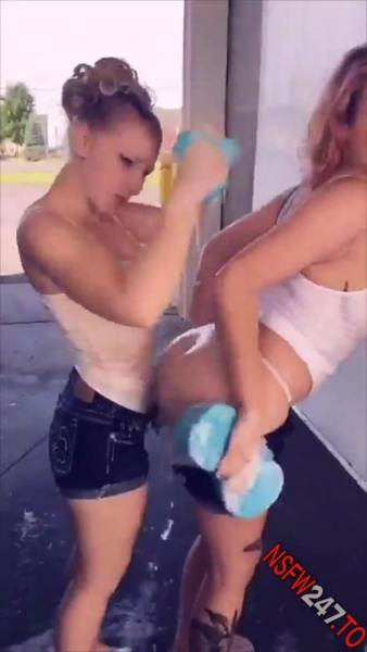 Asia Riggs & Audrey Spocket sexy car wash snapchat premium xxx porn videos on dochick.com