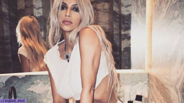 Kim Kardashian sexy transparent tits on dochick.com