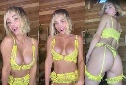 Sara Jean Underwood Sexy Yellow Lingerie Video Leaked on dochick.com