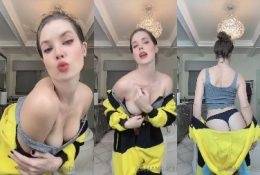Amanda Cerny Nipple Slip Strip Tease Video Leaked on dochick.com