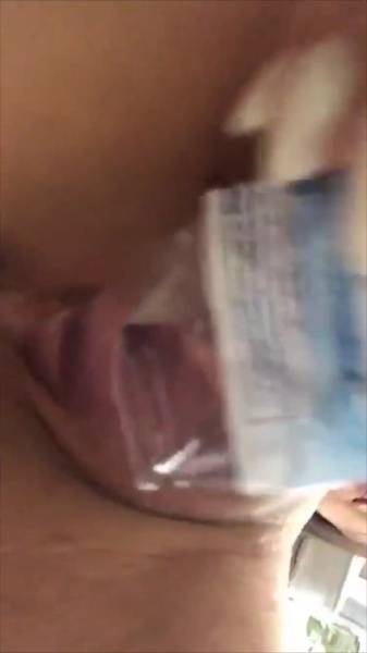 Rainey James bottle fitting in pussy snapchat premium xxx porn videos on dochick.com