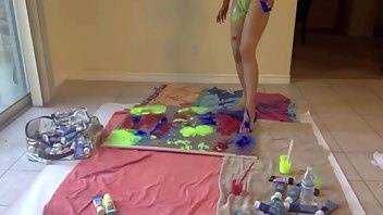Isis Love painting naked - OnlyFans free porn on dochick.com