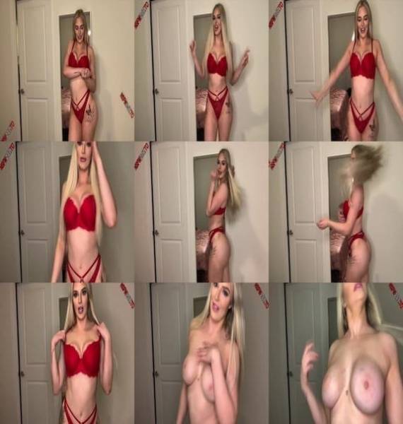 Kendra Karter - red bikini tease on dochick.com