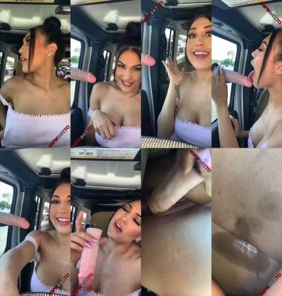 Rainey James public in car sucking dildo snapchat premium 2019/09/06 on dochick.com