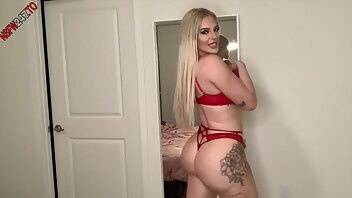 Kendra Karter red bikini tease onlyfans porn videos on dochick.com