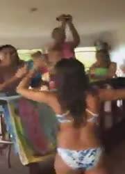 Teens in bikini spanish house party - Spain on dochick.com