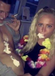 Swedish teen sucking off boy at a party - Sweden on dochick.com
