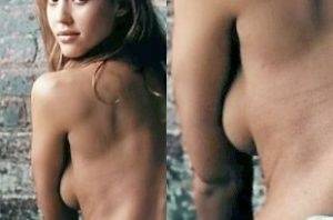Jessica Alba Nude Side Boob From 201CAwake201D Enhanced on dochick.com