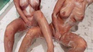 Therealbrittfit Nude Lesbian Shower Onlyfans Video Mega on dochick.com