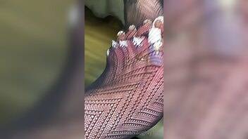 Tatianasnaughtytoes new 2020 12 11 french pedicure black nylon onlyfans leaked video - France on dochick.com