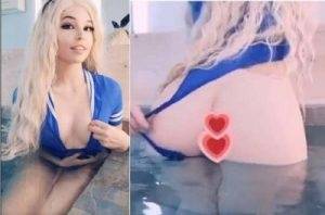Belle Delphine Swimsuit Pool Snapchat Lewds thothub on dochick.com