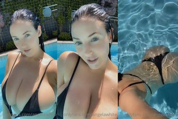 Angela White OnlyFans Teasing You in Pool Video on dochick.com