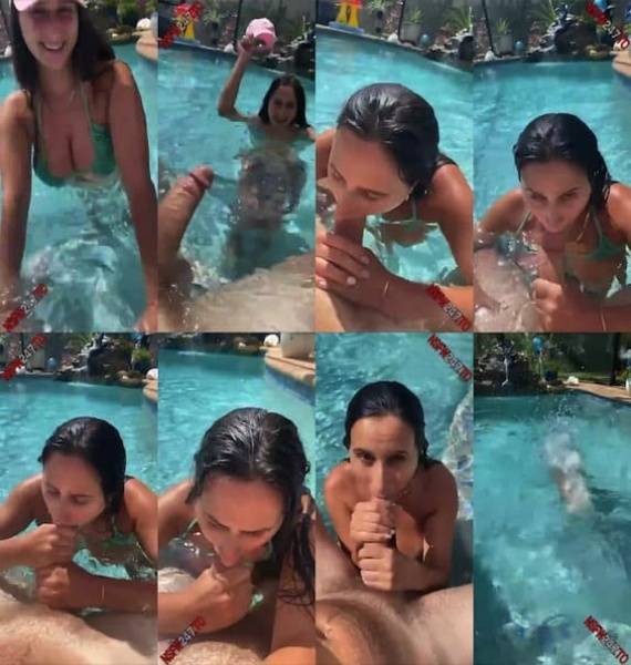 Ashley Adams swimming pool blowjob snapchat premium 2021/09/08 on dochick.com