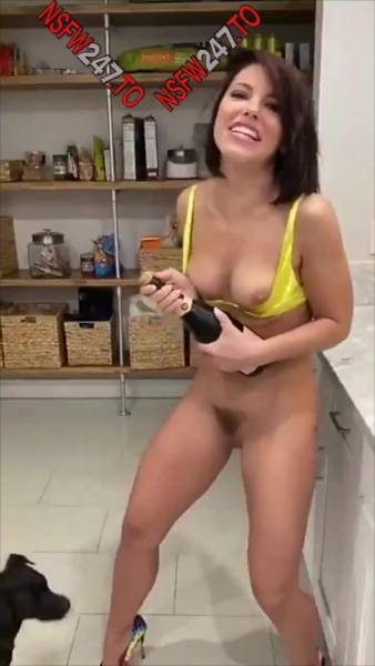 Adriana Chechik masturbating till squirt & drinking it snapchat premium xxx porn videos on dochick.com
