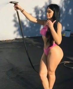 Jailyne Ojeda Washing The Truck In Sexy Bikini HD on dochick.com
