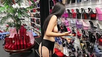 Stockingsheelsandboobs rose gets to pick out a pair of shoes after her youtube reviews nude of co... on dochick.com