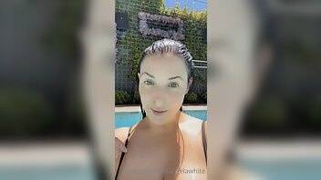Angela white onlyfans teasing you in pool videos on dochick.com