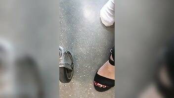 Goddessvioletta trying on dirty shoes in public xxx video on dochick.com