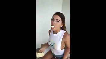 Adriana Chechik eats banana premium free cam snapchat & manyvids porn videos on dochick.com
