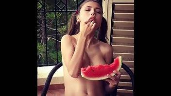 Mila Azul nude eating watermelon premium free cam snapchat & manyvids porn videos on dochick.com