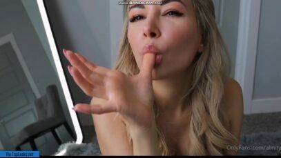 Sexy Alinity Nude Finger Licking Video Leaked on dochick.com
