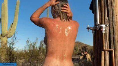 Sara Jean Underwood Outdoor Shower Onlyfans Video Leaked nude on dochick.com