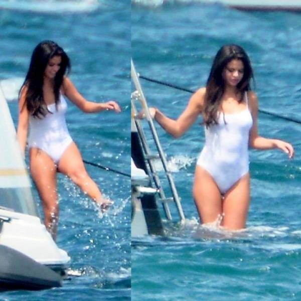 Selena Gomez See Through One Piece Lingerie Beach Set Leaked - Usa on dochick.com