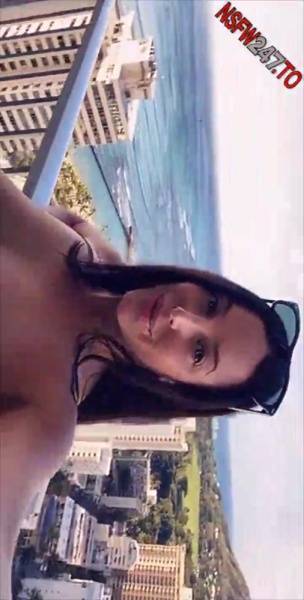 Angela White balcony boobs tease snapchat premium xxx porn videos on dochick.com