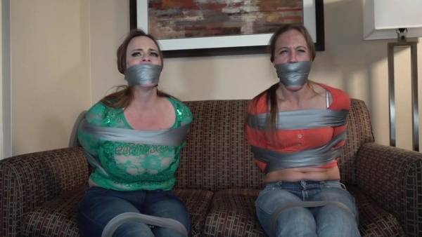 2 sisters taped up gag - Usa on dochick.com