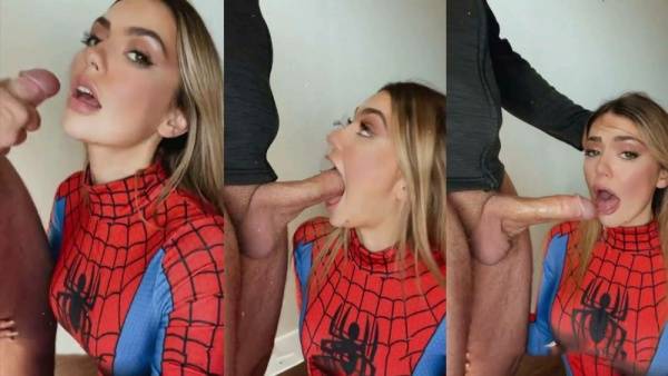 Olivia Mae Spider Girl Cosplay Face Fucked Video on dochick.com