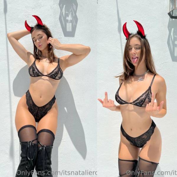 Natalie Roush Devil Sheer Lingerie Onlyfans Set Leaked on dochick.com