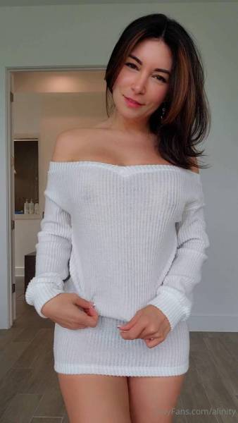 Alinity Nude Nipple See-Through Dress Onlyfans Video Leaked on dochick.com