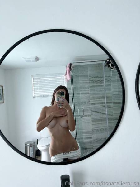 Natalie Roush Nipple Tease Bathroom Selfie Onlyfans Set Leaked on dochick.com